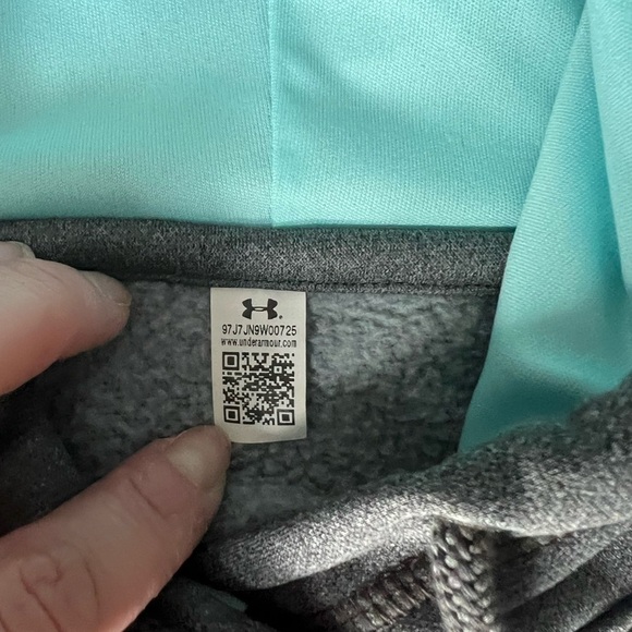 UNDER ARMOUR grey blue sweatshirt size S EUC - Picture 9 of 16